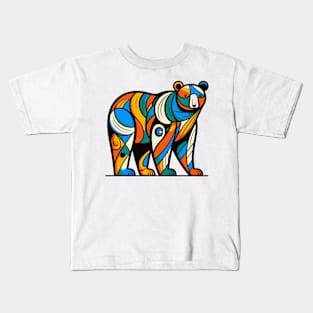 Bear illustration. Illustration of a bear in cubism style Kids T-Shirt